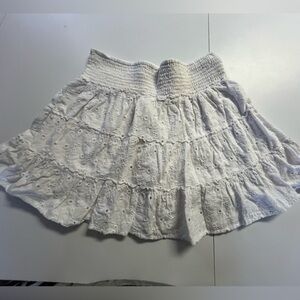 American Eagle Outfitters White Eyelet Skirt